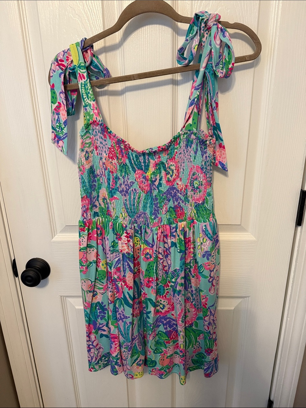 Women’s Lilly Pulitzer Smocked Tie-Shoulder Romper